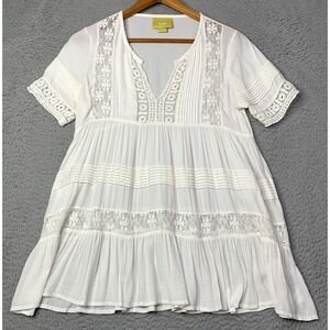 Maeve White Lace Tunic Top